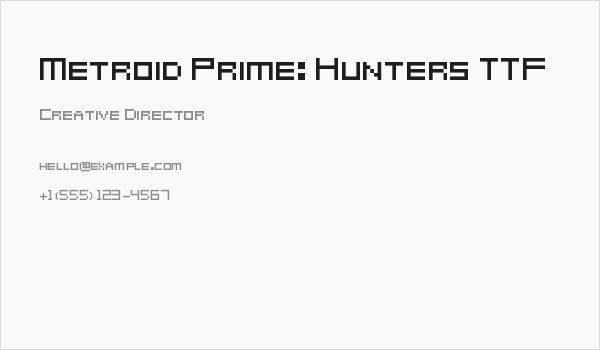 Metroid Prime: Hunters TTF Business Card