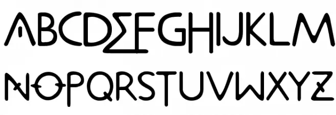 Metrolox フォント 大文字