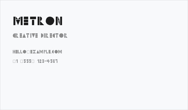 Metron Business Card