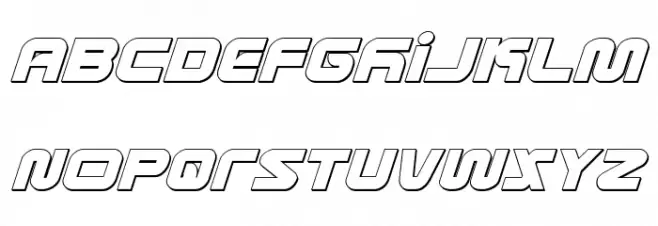 Metronauts 3D Italic Font Litere mari