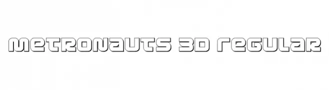 Metronauts 3D Regular  Frei Schriftart Herunterladen