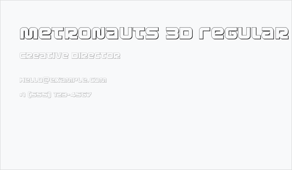 Metronauts 3D Regular Business Card