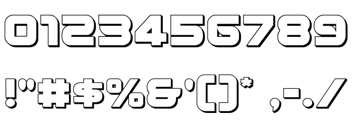 Metronauts 3D Font OTHER CHARS