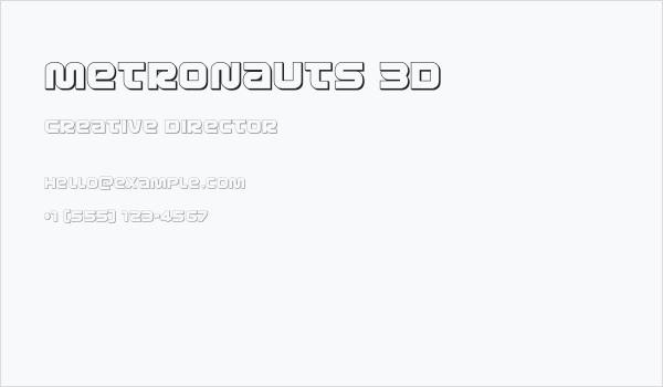 Metronauts 3D Business Card