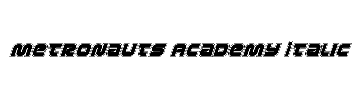 Metronauts Academy Italic  font caratteri gratis
