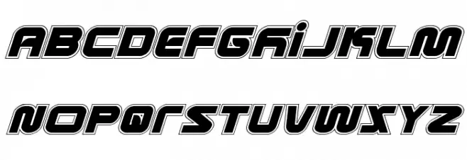 Metronauts Academy Italic 字体 大写