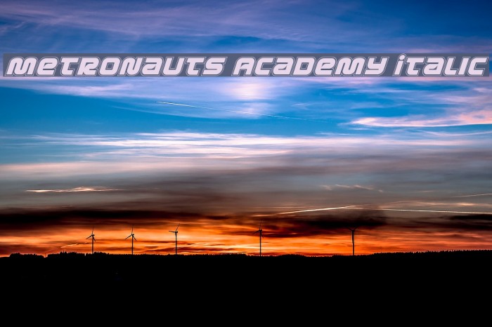 Metronauts Academy Italic Font examples
