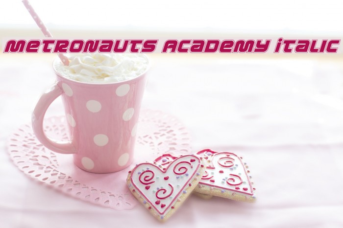 Metronauts Academy Italic Font examples