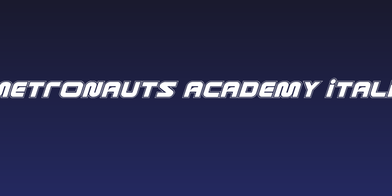 Metronauts Academy Italic Social Header