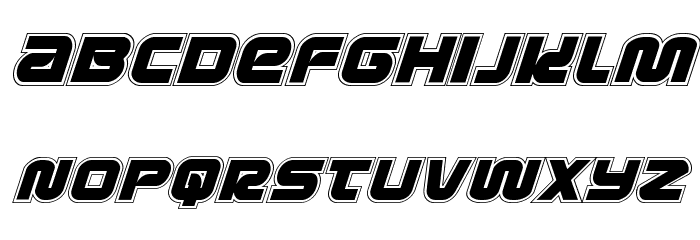 Metronauts Academy Italic Font LOWERCASE