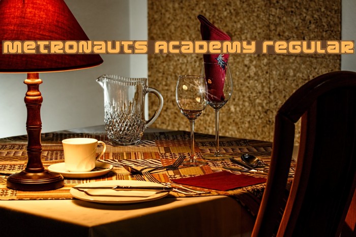Metronauts Academy Regular Font examples