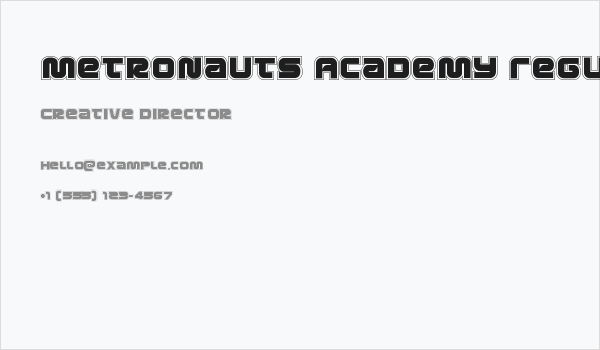 Metronauts Academy Regular Business Card