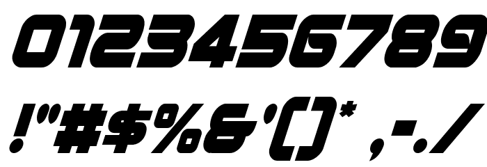 Metronauts Condensed Italic Font OTHER CHARS