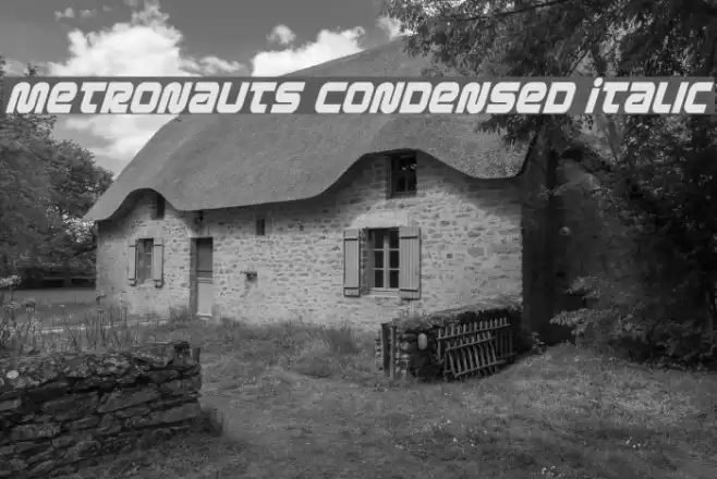 Metronauts Condensed Italic Fuentes examples