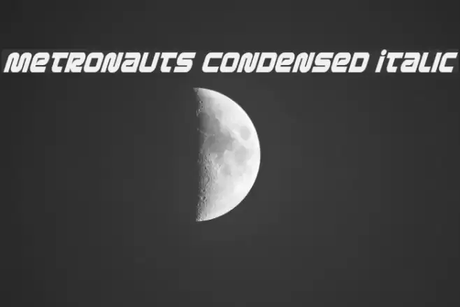 Metronauts Condensed Italic Fuentes examples