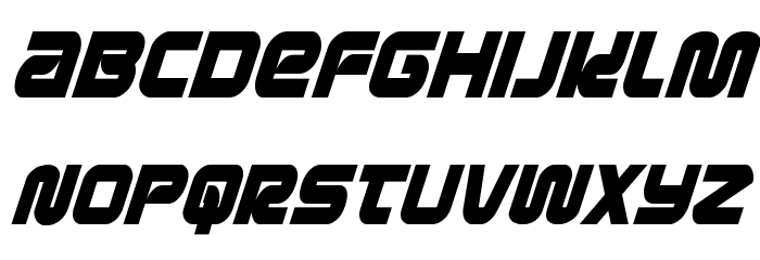 Metronauts Condensed Italic Font LOWERCASE