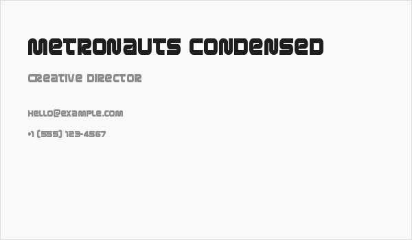 Metronauts Condensed Business Card
