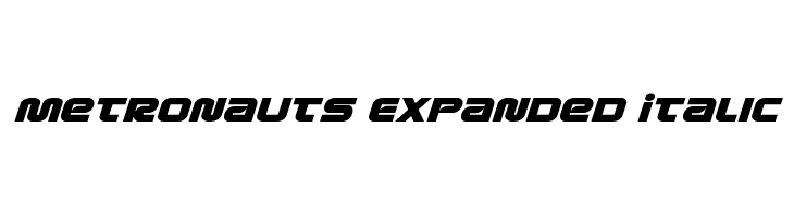 Metronauts Expanded Italic  免费字体下载