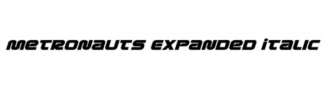 Metronauts Expanded Italic  Скачать бесплатные шрифты