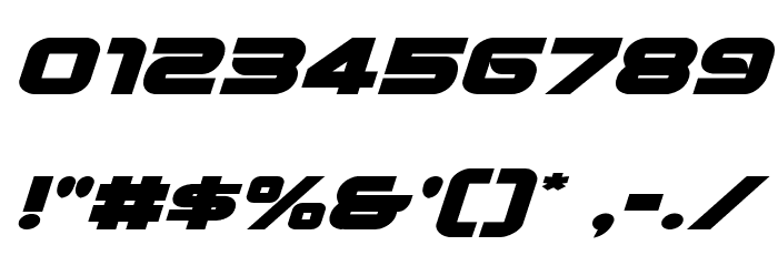 Metronauts Expanded Italic Font OTHER CHARS
