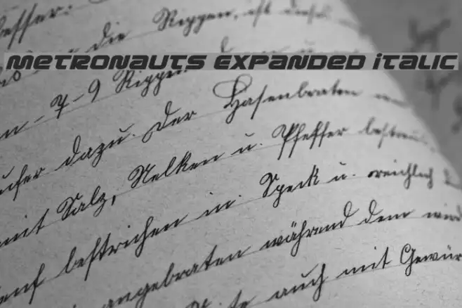 Metronauts Expanded Italic Example 1