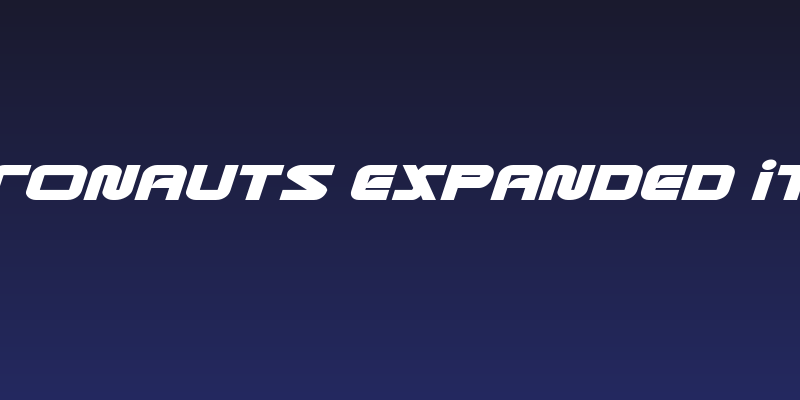 Metronauts Expanded Italic Social Header