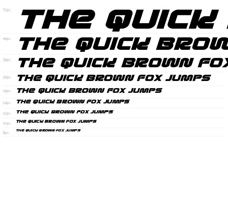 Metronauts Expanded Italic Waterfall