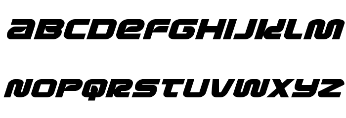 Metronauts Expanded Italic Font LOWERCASE