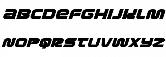 Metronauts Expanded Italic Caratteri MINUSCOLO