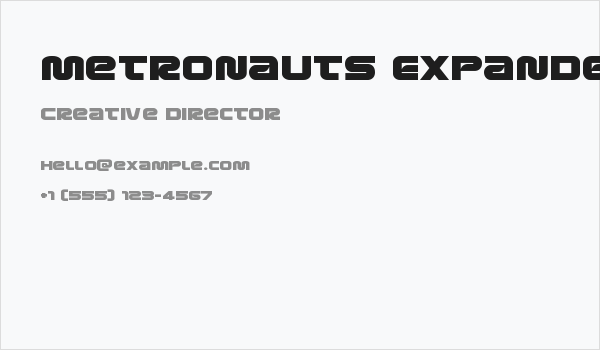 Metronauts Expanded Business Card