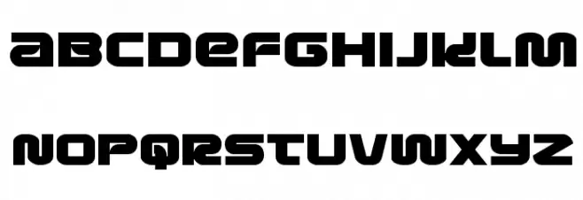Metronauts Expanded Schriftart Kleinbuchstaben