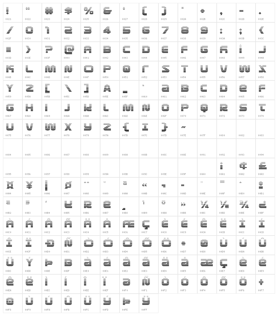 Metronauts Gradient Regular Character Map
