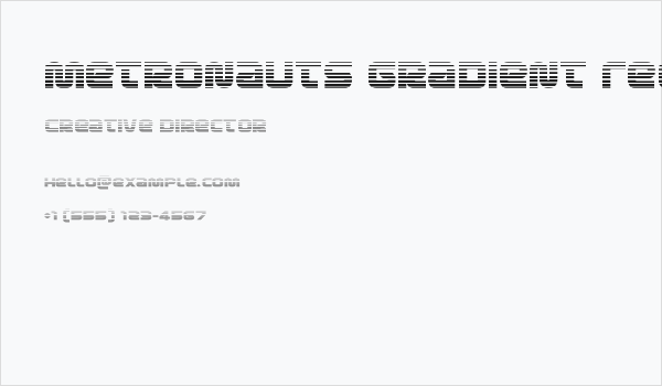 Metronauts Gradient Regular Business Card