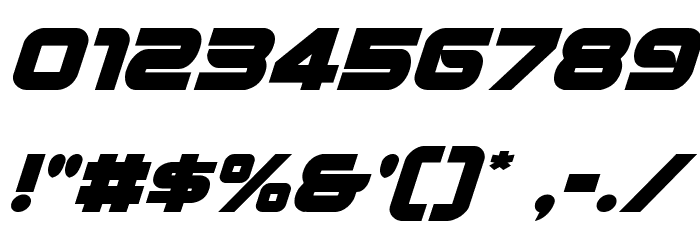Metronauts Italic Font OTHER CHARS
