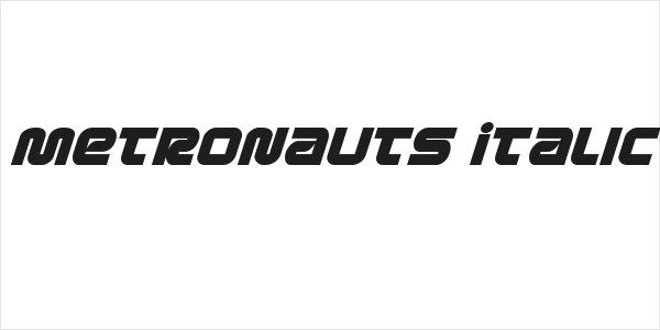 Metronauts Italic Logo