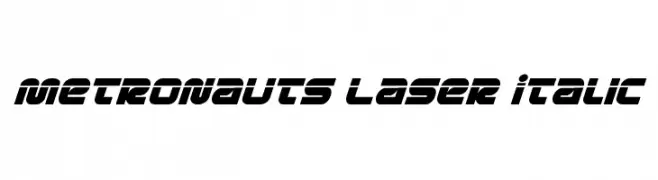 Metronauts Laser Italic  Скачать бесплатные шрифты