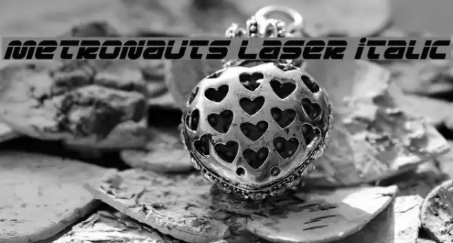 Metronauts Laser Italic Font examples