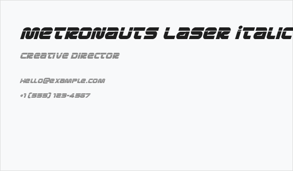 Metronauts Laser Italic Business Card