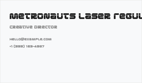 Metronauts Laser Regular Business Card