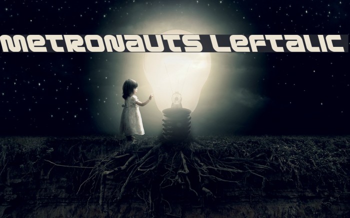 Metronauts Leftalic Font examples