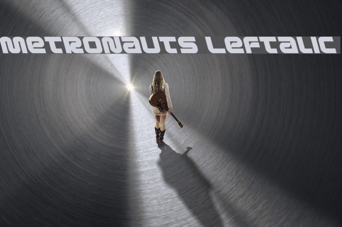 Metronauts Leftalic Font examples