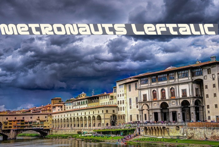 Metronauts Leftalic Font examples