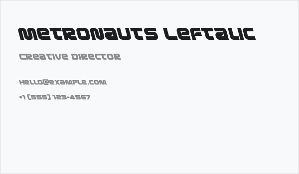 Metronauts Leftalic Business Card