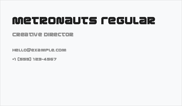 Metronauts Regular Business Card