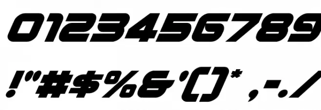 Metronauts Super-Italic Font OTHER CHARS