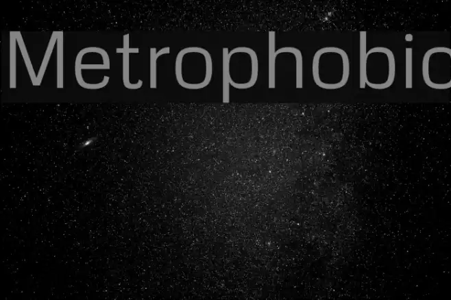 Metrophobic Font examples