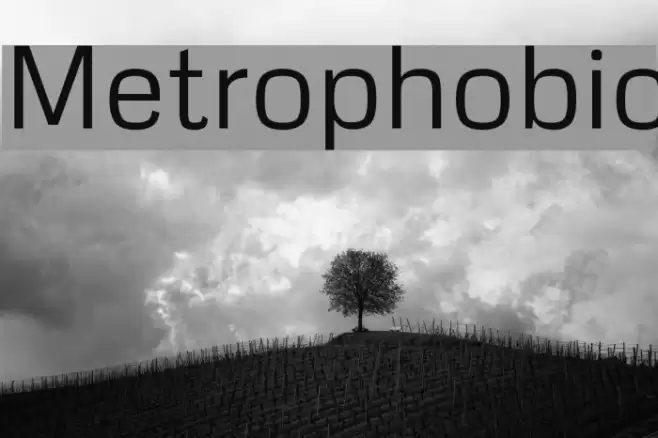 Metrophobic Font examples