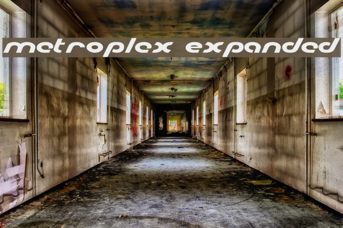 Metroplex Expanded Font examples