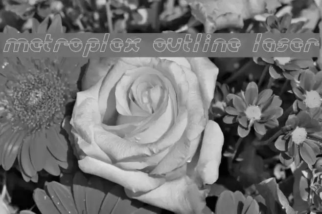 Metroplex Outline Laser Font examples