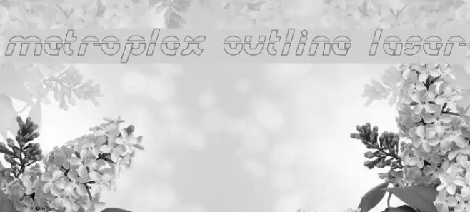 Metroplex Outline Laser Font examples